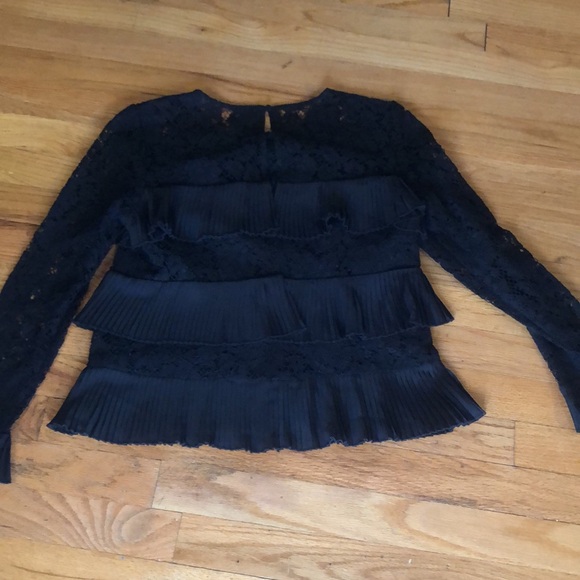 Jcrew lace and ruffle long sleeve blouse size 0 - Picture 5 of 7